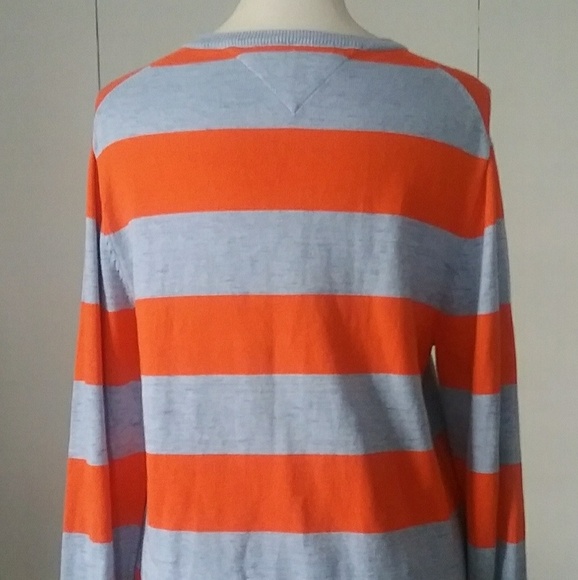 Tommy Hilfiger Stripe V Neck Sweater - Picture 3 of 7